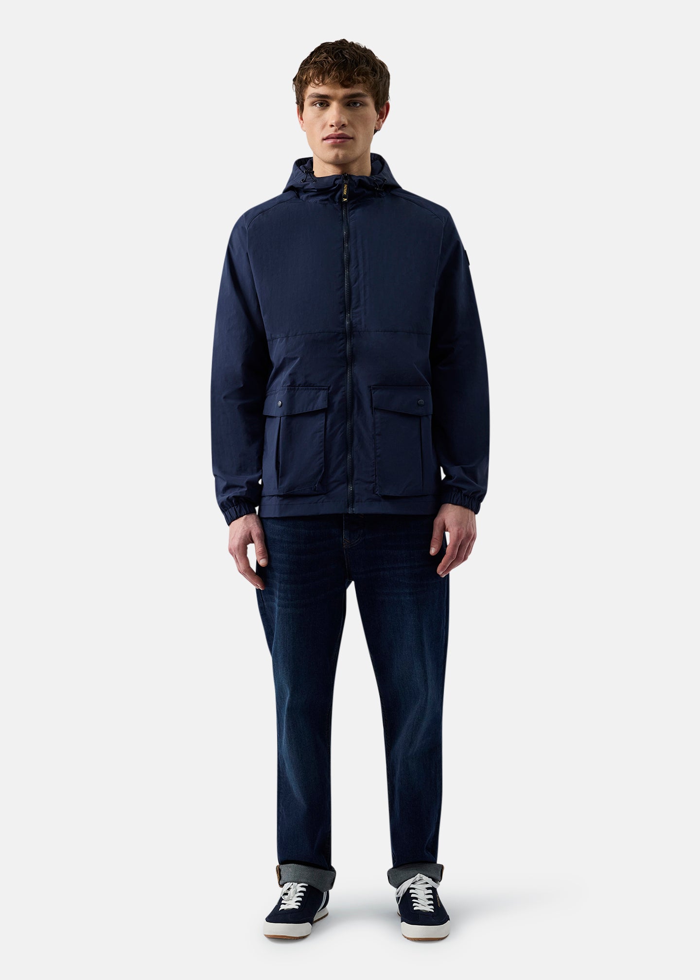 Patrick Chapman Jacket-Navy-Full Body