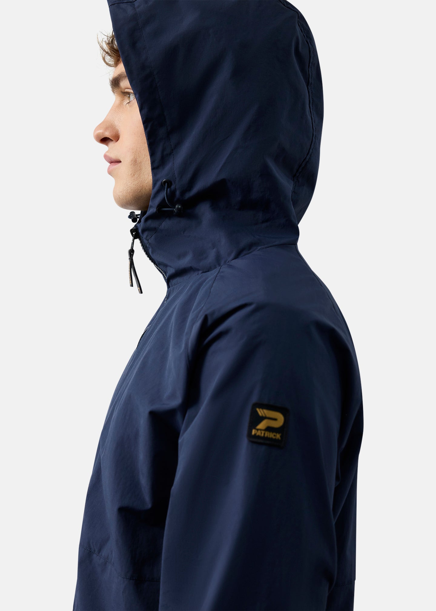 Patrick Chapman Jacket-Navy-Hood Detail