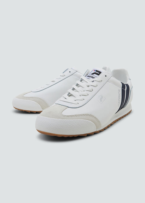 Patrick Liverpool Trainer - White/Navy - Angle