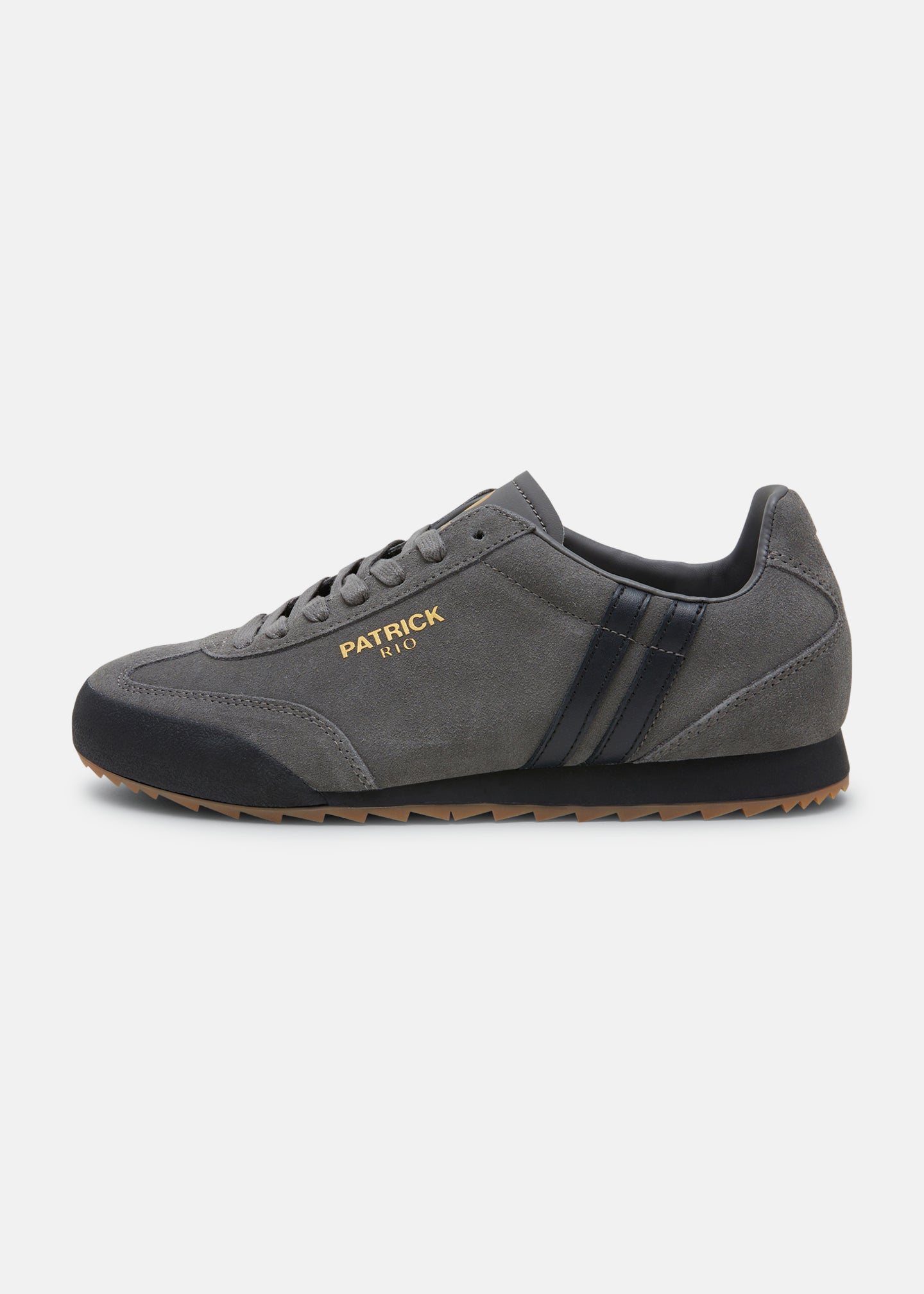 Pat Mark Rio Patrick Mens Rio Trainer Charcoal Black | 80s Casual Retro Trainers