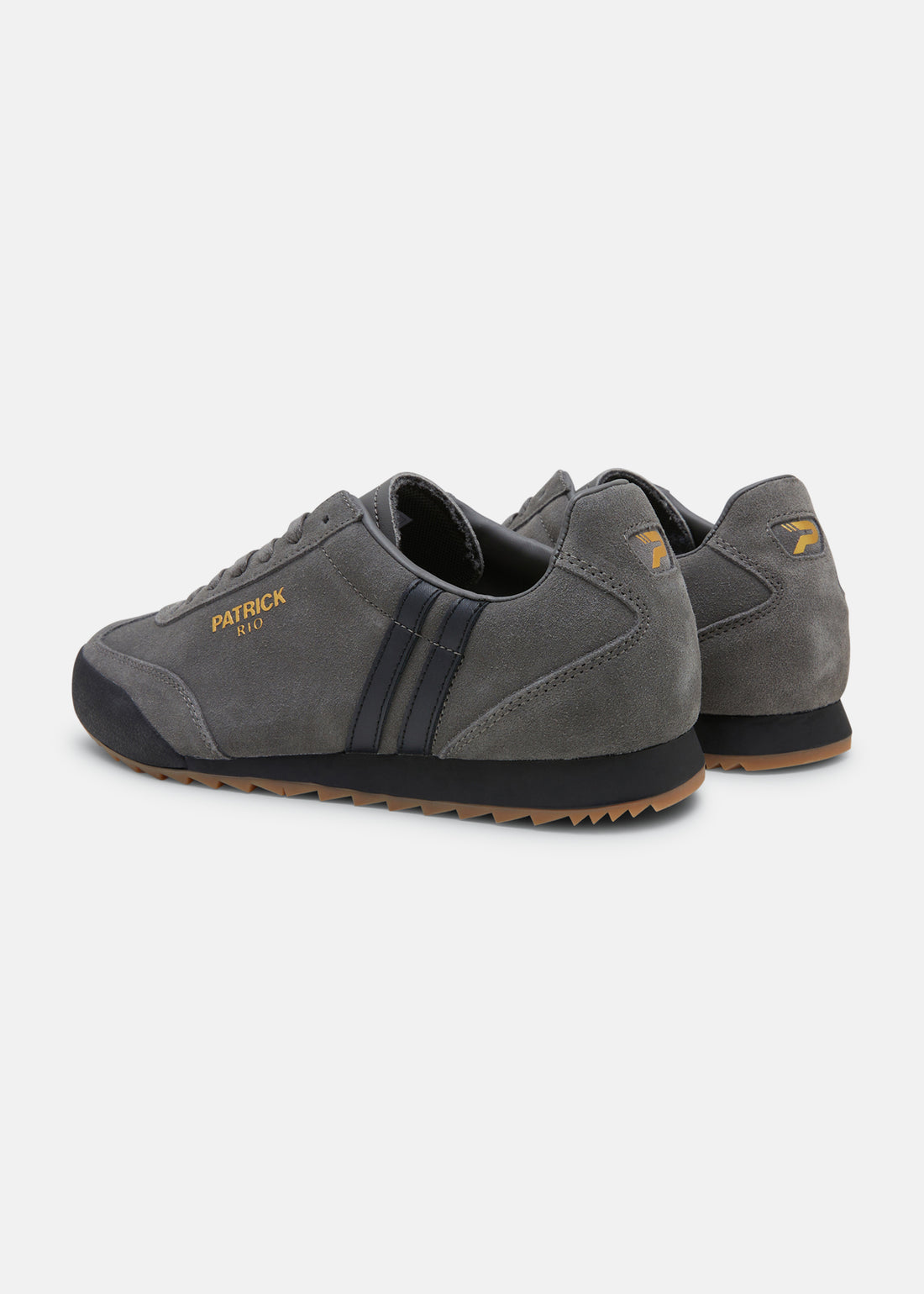 Patrick Mens Rio Trainer Charcoal Black | 80s Casual Retro Trainers