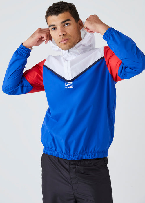 Patrick George Quarter Zip Top - Blue - Front