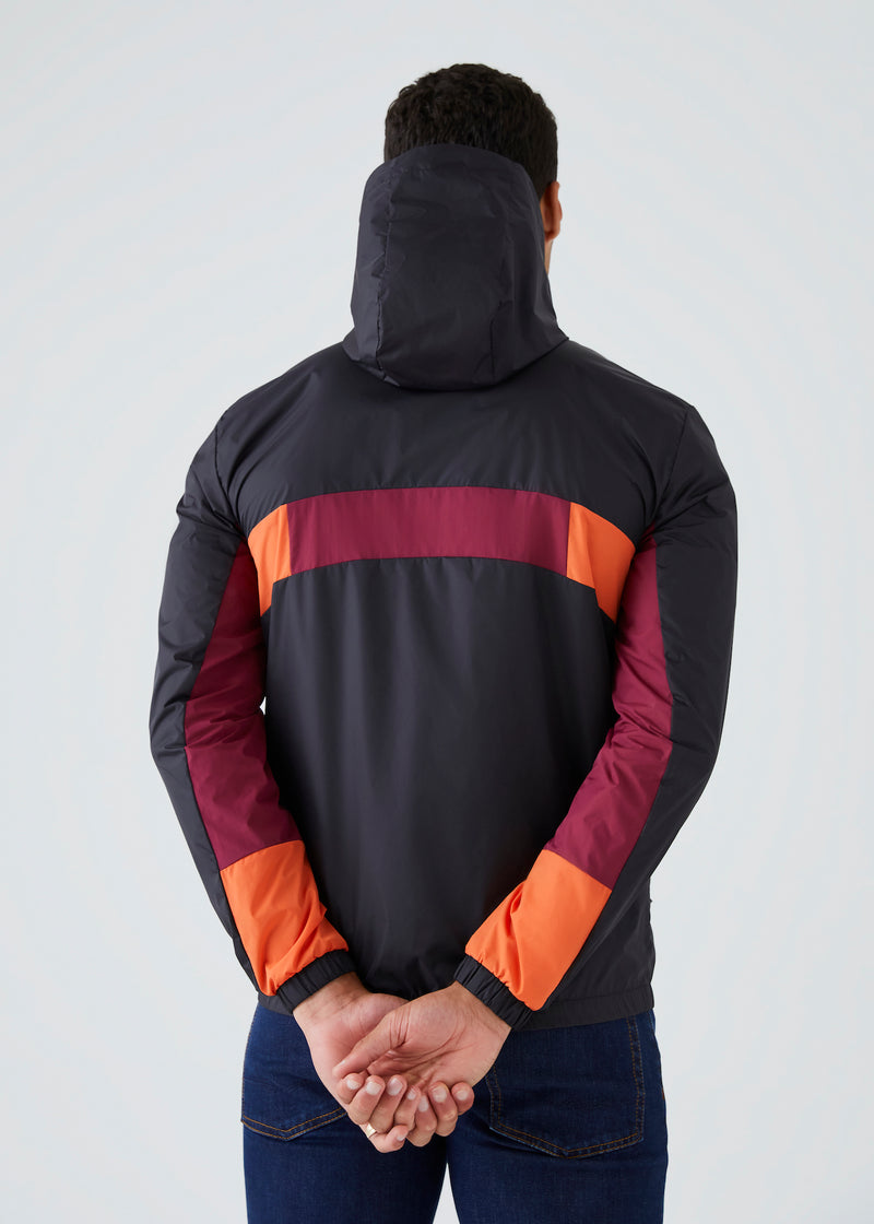 Load image into Gallery viewer, Patrick Tiago Hooded Track Top - Black - Detail
