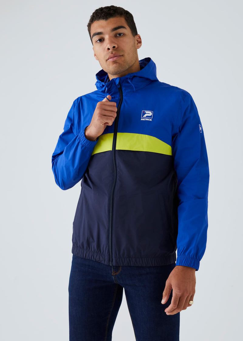 Load image into Gallery viewer, Cagoule Windbreaker - Navy/Lime
