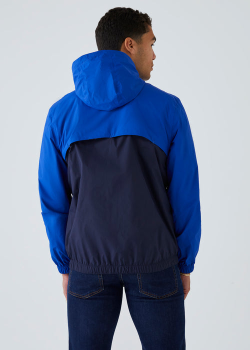 Cagoule Windbreaker - Navy/Lime