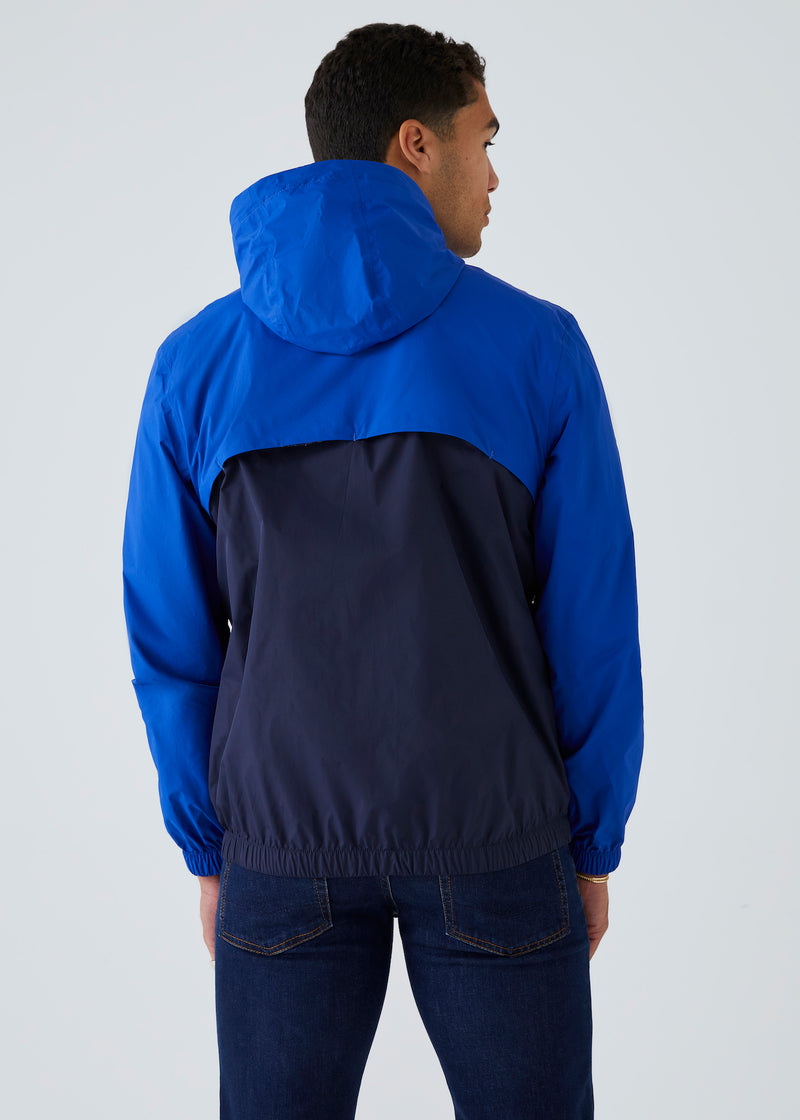 Load image into Gallery viewer, Cagoule Windbreaker - Navy/Lime
