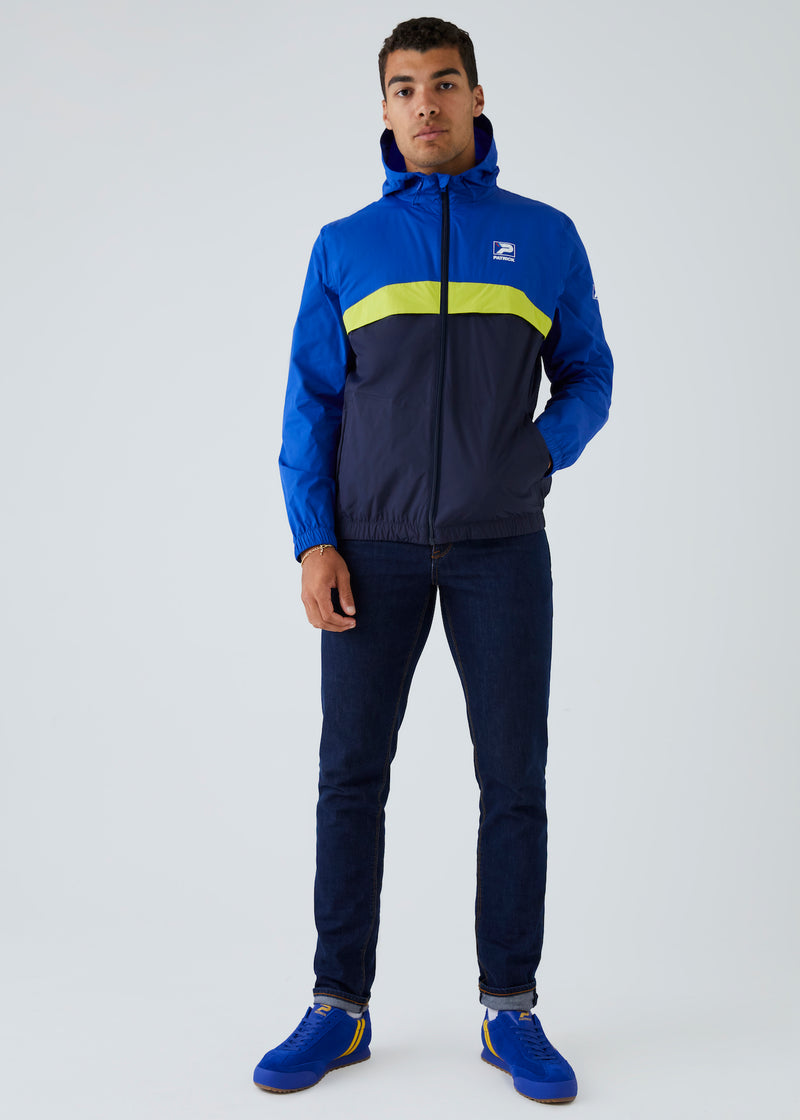 Load image into Gallery viewer, Cagoule Windbreaker - Navy/Lime
