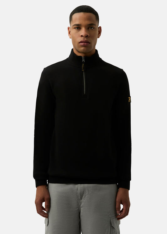 Harlem 1/4 Zip top - Black
