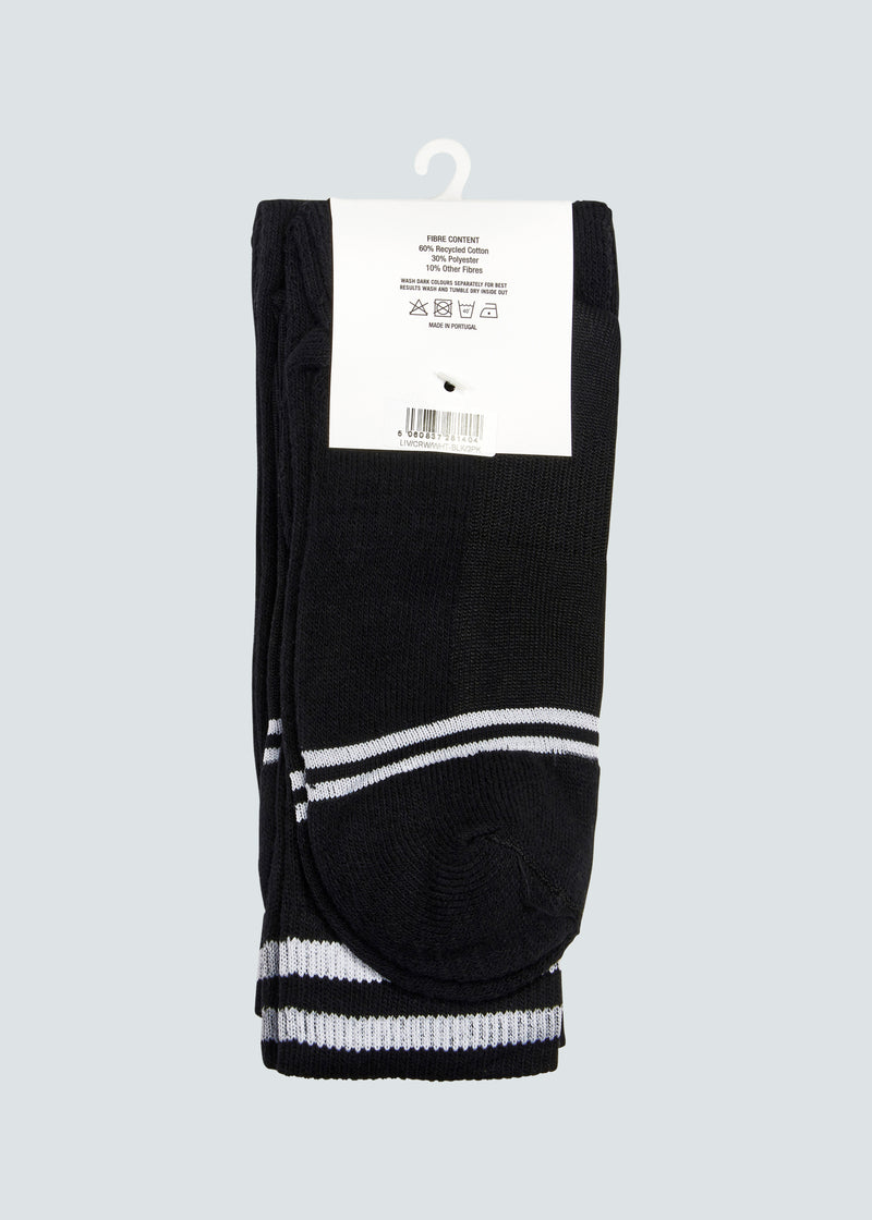 Load image into Gallery viewer, Liverpool Crew Sock 3 Pack - Black/White
