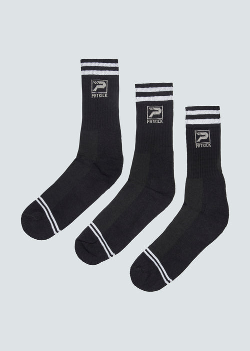 Liverpool Crew Sock 3 Pack - Black/White