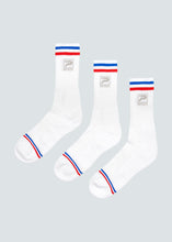 Load image into Gallery viewer, Liverpool Crew Sock 3 Pack - White/Blue/Red
