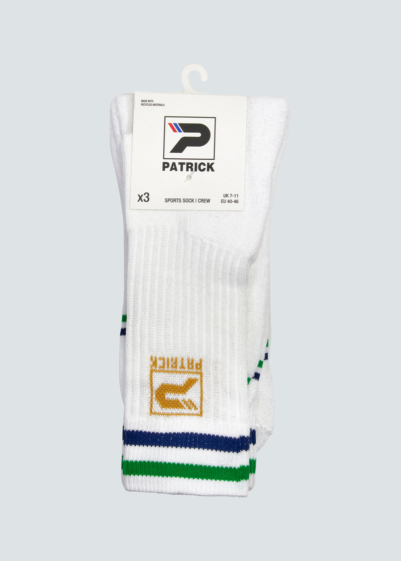 Load image into Gallery viewer, Copenhagen Crew Sock 3 Pack - White

