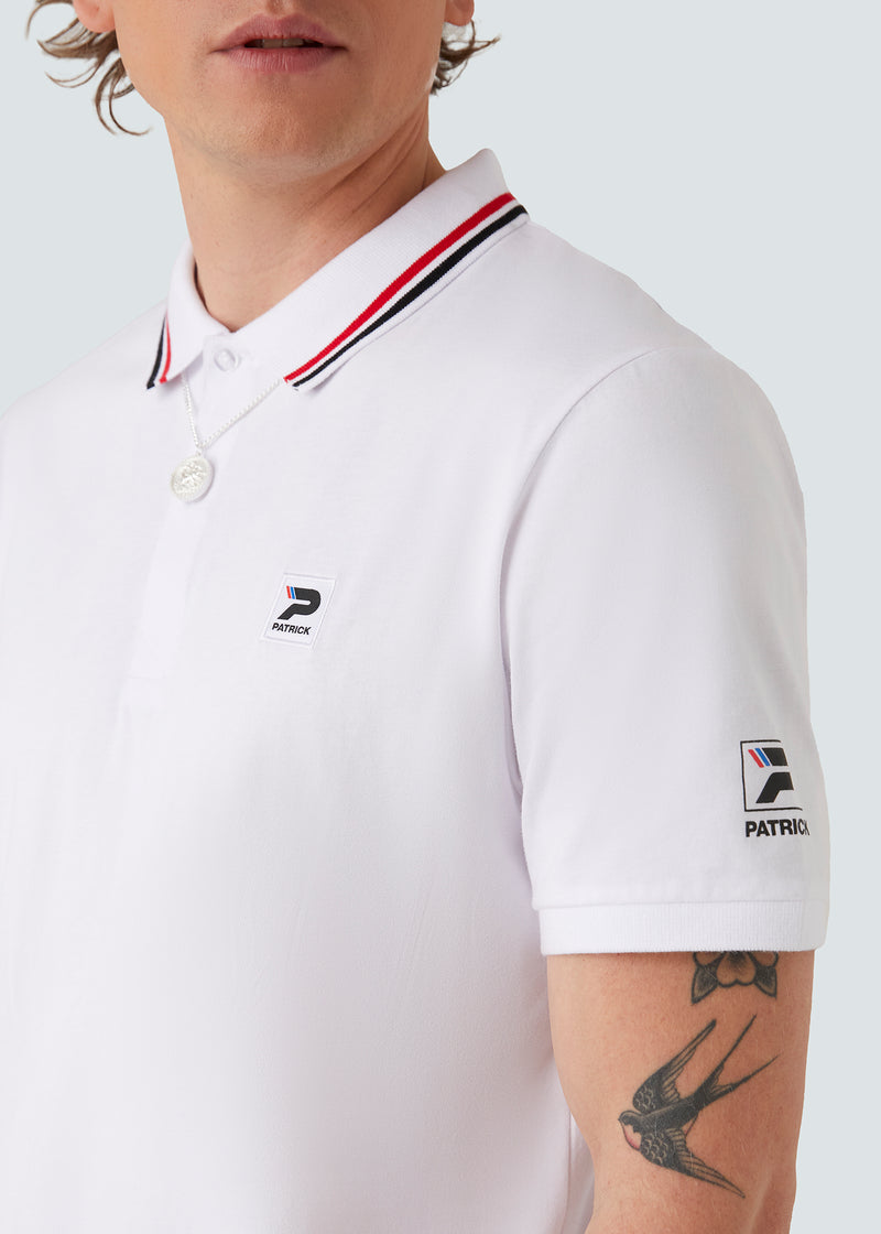 Load image into Gallery viewer, Patrick Grenoble Polo Shirt - White - Detail
