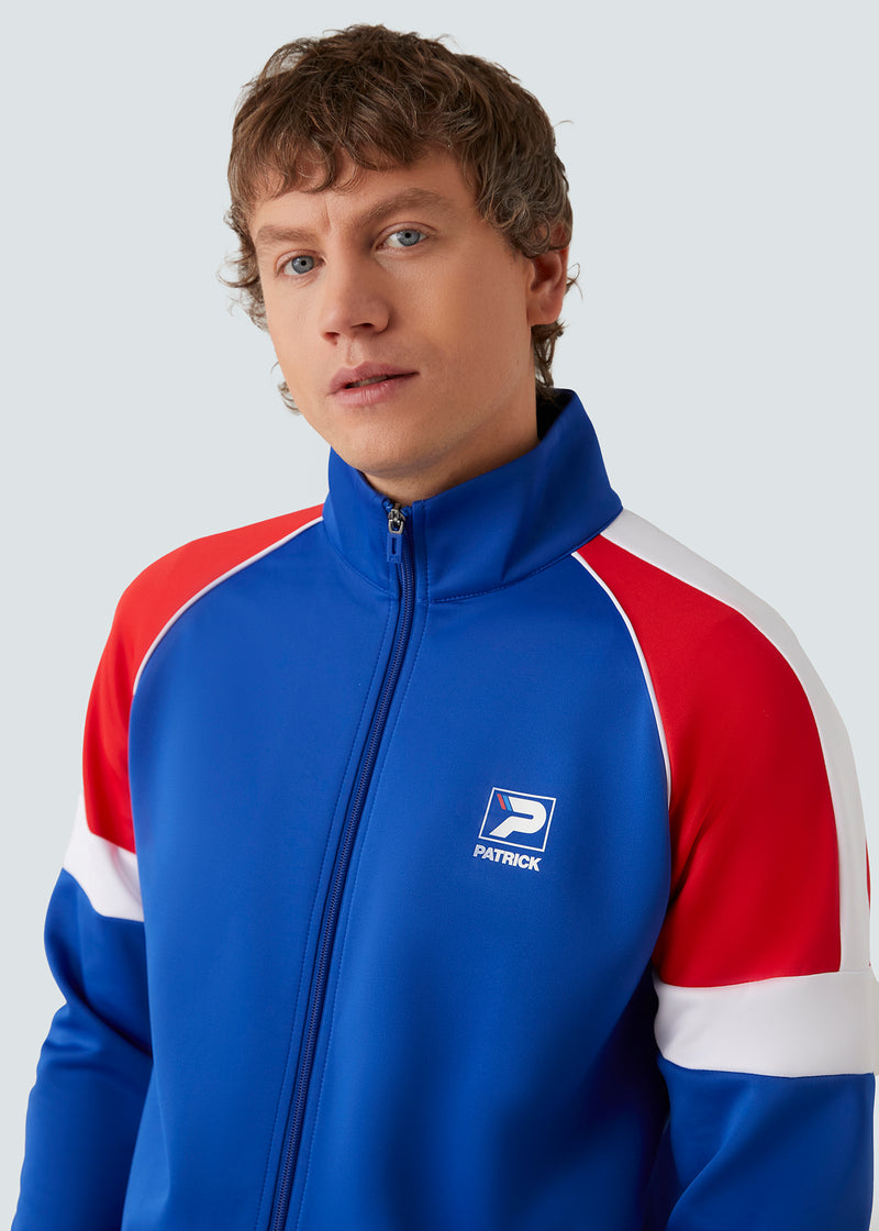 Load image into Gallery viewer, Patrick Mick Track Top - Blue - Detail
