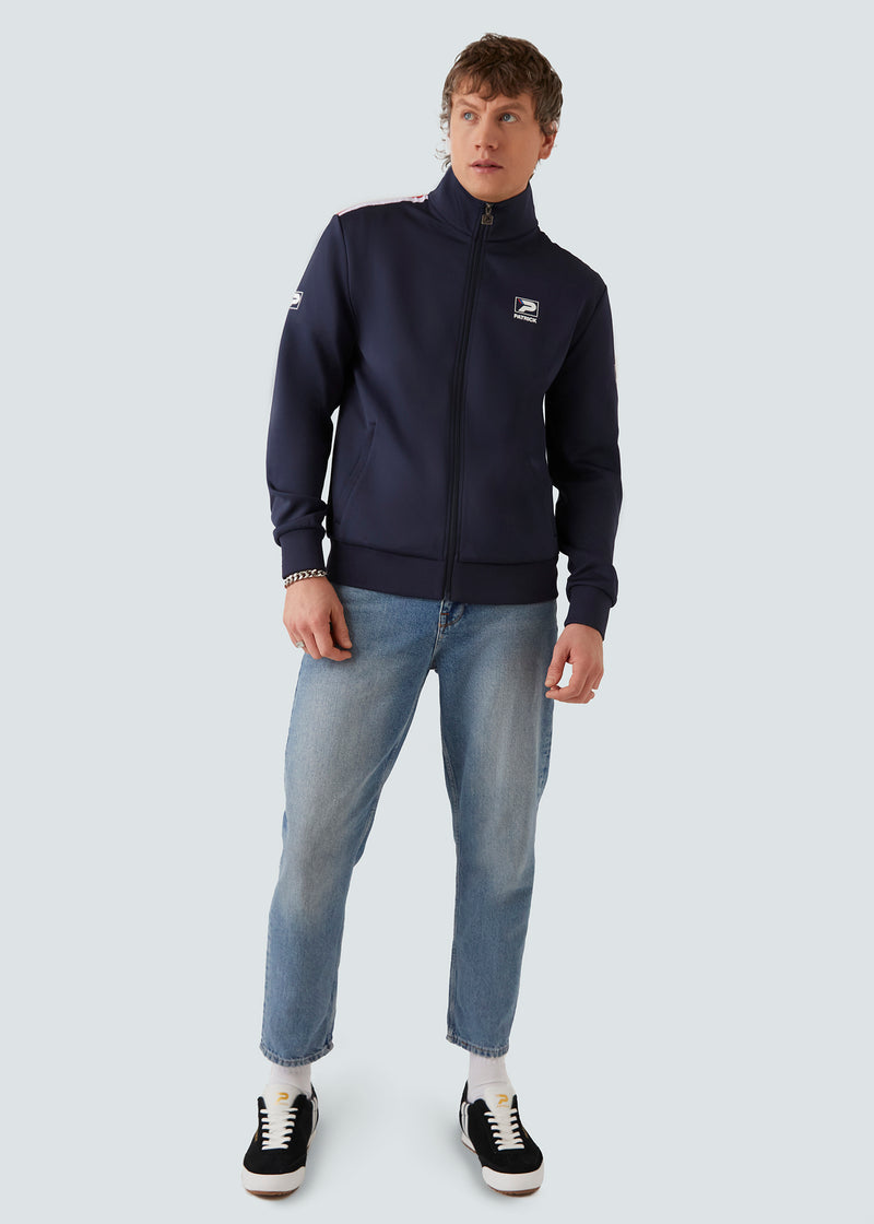 Load image into Gallery viewer, Patrick Sacha Track Top  - Navy - Detail
