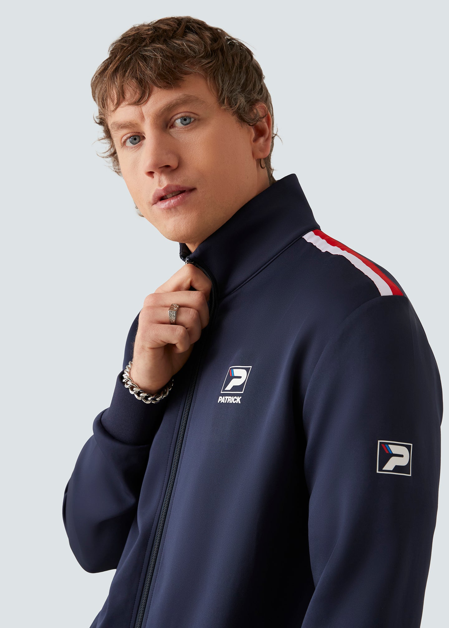 Patrick Sacha Track Top Navy