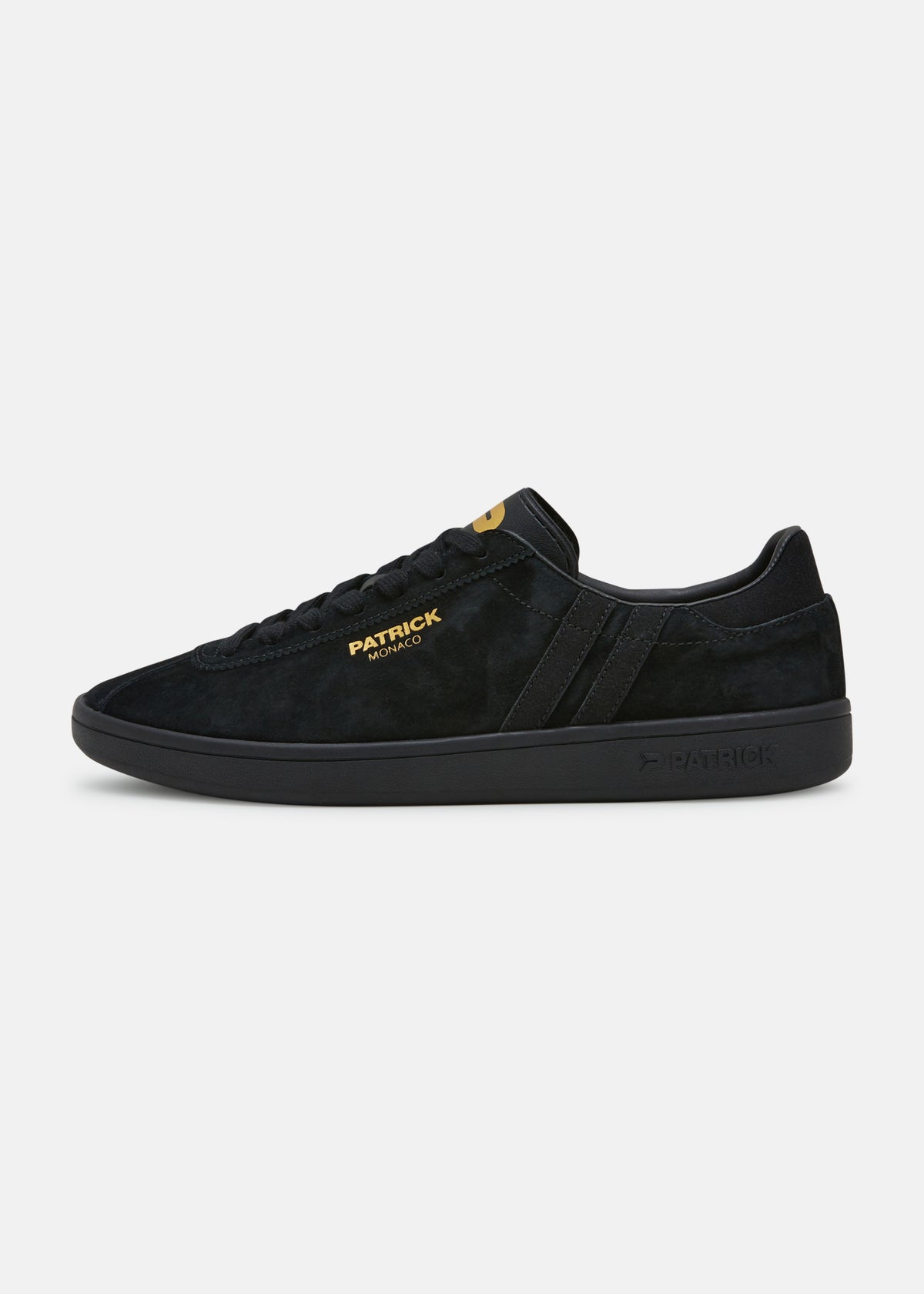 Monaco Black Raspberry Single Patrick Men's Monaco Trainer Black | 80s Casual Retro Trainers