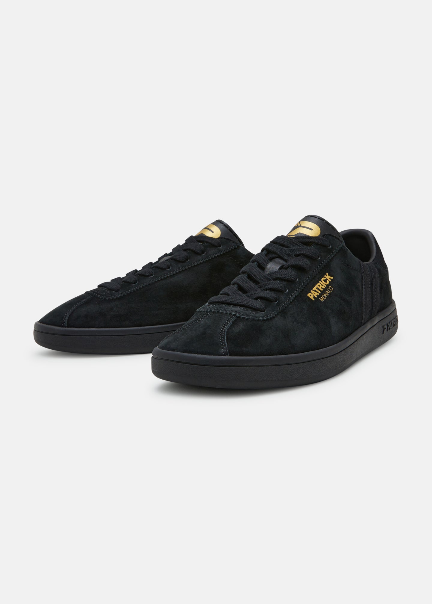 Monaco Black Raspberry Single Patrick Men's Monaco Trainer Black | 80s Casual Retro Trainers