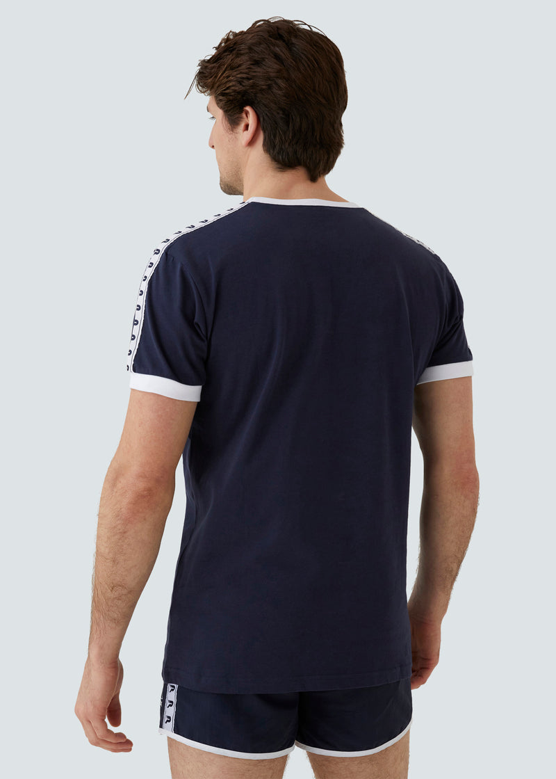 Load image into Gallery viewer, Patrick Frank T-Shirt - Navy - Detail
