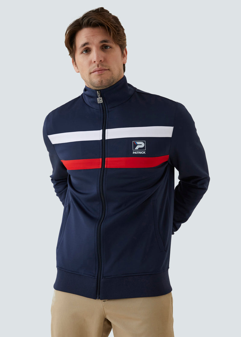 Load image into Gallery viewer, Patrick Jimmy Track Top - Navy - Detail
