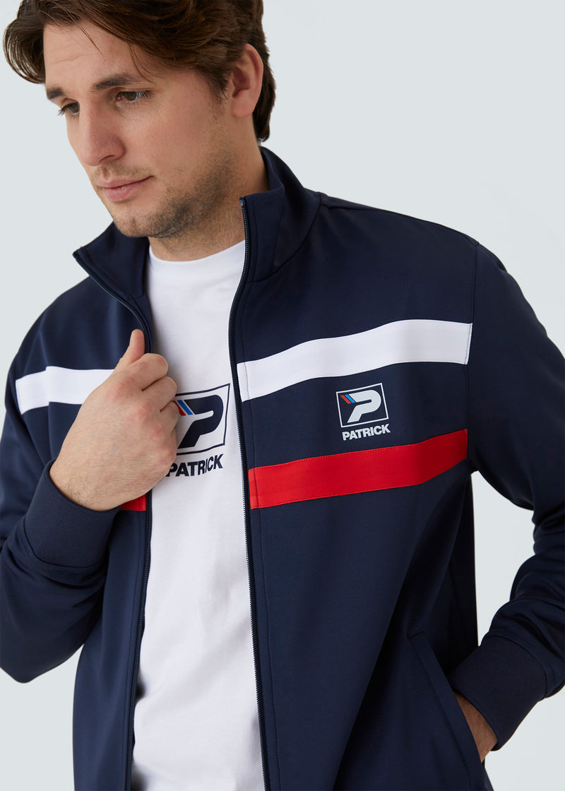 Load image into Gallery viewer, Patrick Jimmy Track Top - Navy - Detail
