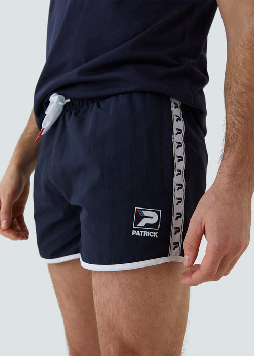 Patrick Steve 3" Swim Shorts - Navy - Front