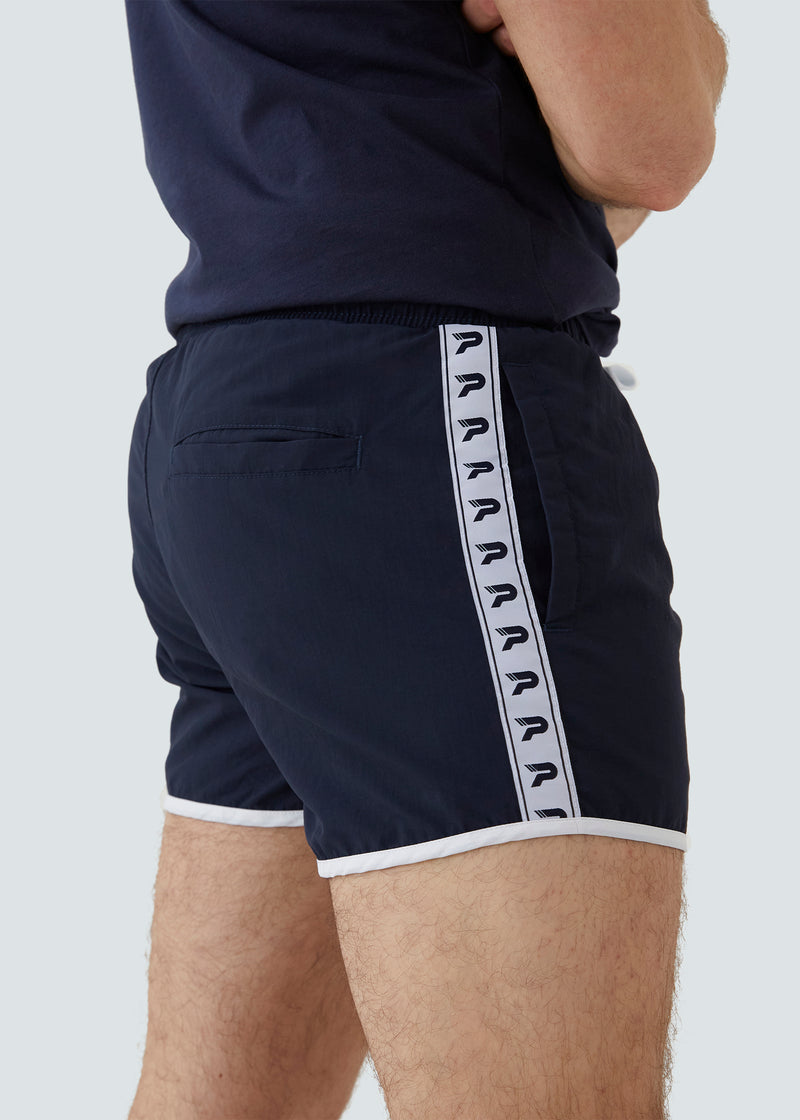 Load image into Gallery viewer, Patrick Steve 3&quot; Swim Shorts - Navy - Detail
