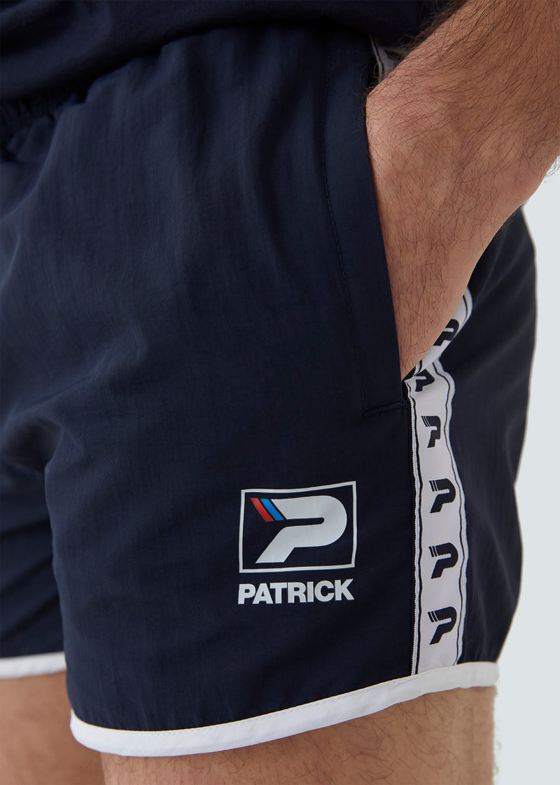 Load image into Gallery viewer, Patrick Steve 3&quot; Swim Shorts - Navy - Detail
