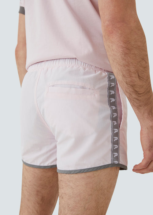 Patrick Steve 3" Swim Shorts - Pink - Back