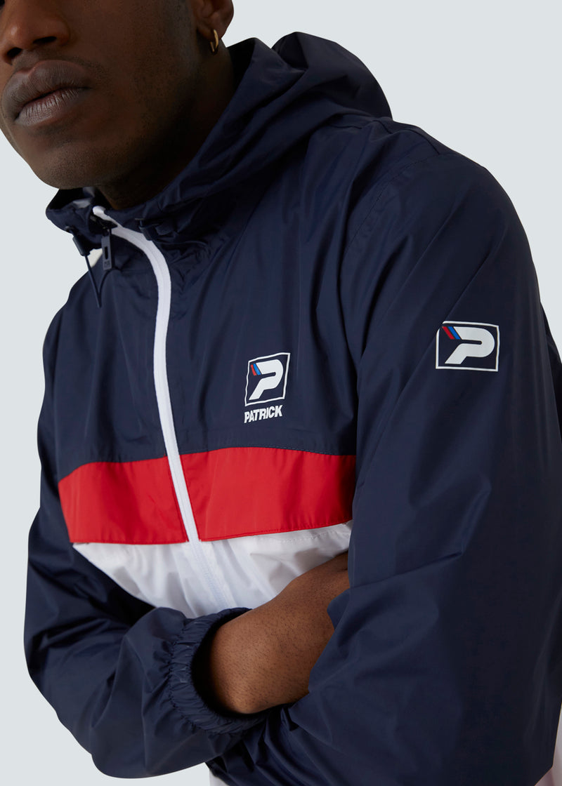 Load image into Gallery viewer, Patrick Cagoule Windrunner - Navy - Detail
