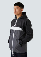 Load image into Gallery viewer, Patrick Classic Cagoule Windrunner - Black/White/Grey - Front
