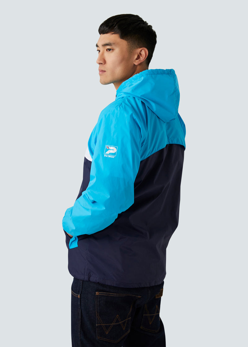 Load image into Gallery viewer, Patrick Classic Cagoule Windrunner - Blue/White - Detal
