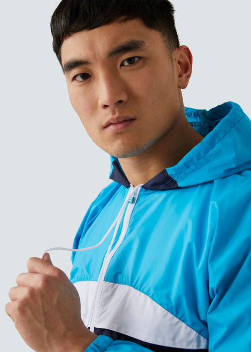 Patrick Classic Cagoule Windrunner - Blue/White - Detail