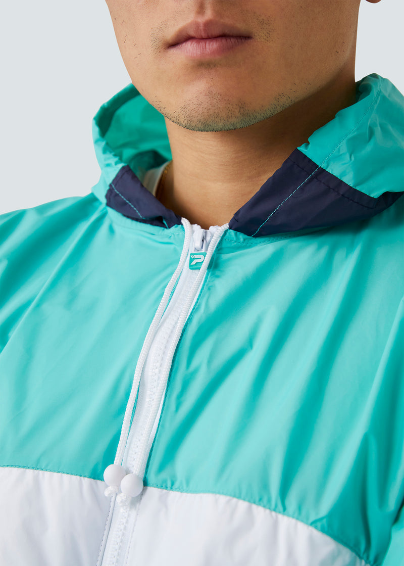 Load image into Gallery viewer, Patrick Classic Cagoule Windrunner - Green/White - Detail
