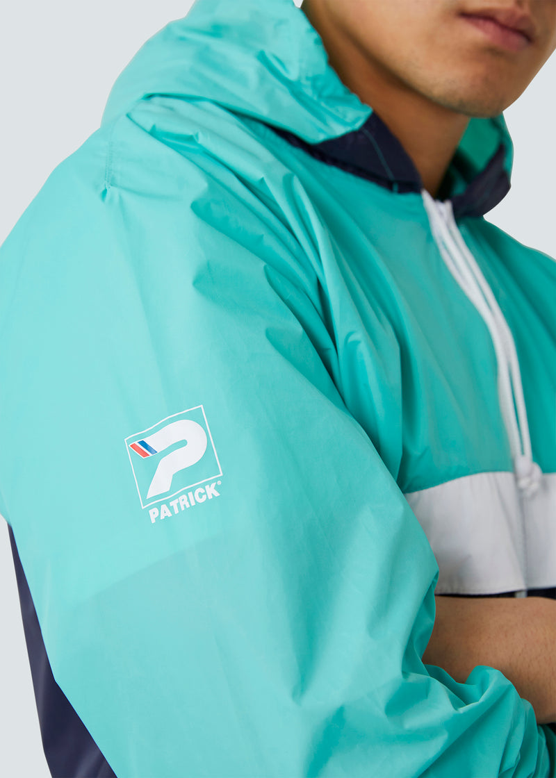 Load image into Gallery viewer, Patrick Classic Cagoule Windrunner - Green/White - Detail
