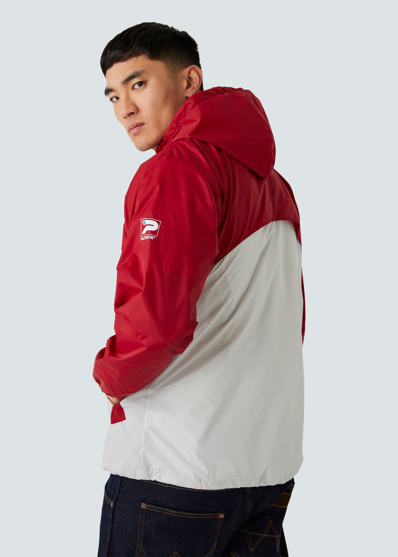 Load image into Gallery viewer, Patrick Classic Cagoule Windrunner - Red/White/Navy - Detail
