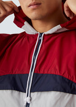 Load image into Gallery viewer, Patrick Classic Cagoule Windrunner - Red/White/Navy - Detail
